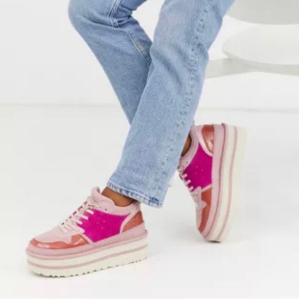 UGG Australia Women's Pop Punk Sneaker Pink Crystal Shoes 1105722 Platform.US9.5